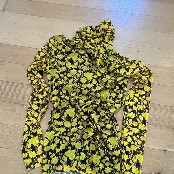 Ganni Floral Rollneck Mesh Turtleneck - Picture 5 of 5